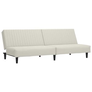 vidaXL Sof&aacute; cama de 2 plazas terciopelo color crema
