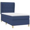 vidaXL Cama box spring con colch&oacute;n tela azul 90x190 cm