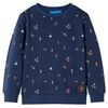vidaXL Sudadera infantil azul marino m&eacute;lange 104