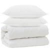 vidaXL Edred&oacute;n con almohadas con almohada 3 uds. Blanco Microfibra