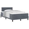 vidaXL Cama tipo Box Spring Gris oscuro 120 x 200 cm Terciopelo