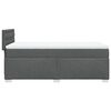 vidaXL Cama box spring con colch&oacute;n tela gris oscuro 80x200 cm