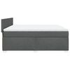 vidaXL Cama box spring con colch&oacute;n tela gris oscuro 180x200 cm