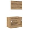 vidaXL Juego de muebles de baño con cajón 2 pcs Roble artesanal