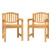 vidaXL Sillas de jard&iacute;n 2 unidades madera maciza de teca 58x59x88 cm