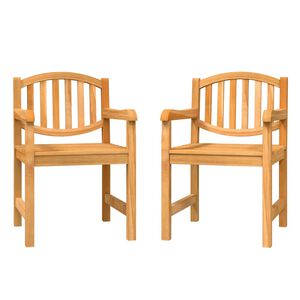 vidaXL Sillas de jard&iacute;n 2 unidades madera maciza de teca 58x59x88 cm