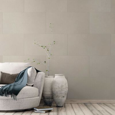 Grosfillex Baldosa de pared Gx Wall+ 11 uds piedra beige claro 30x60cm