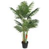 vidaXL Palmera artificial con 3 troncos PP verde 120 cm