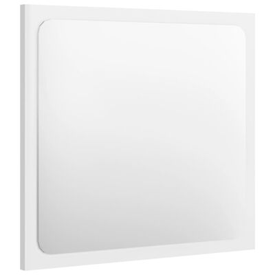 vidaXL Espejo de baño madera contrachapada blanco brillo 40x1,5x37 cm