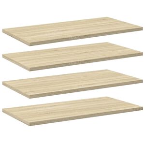 vidaXL Estante estanter&iacute;a 4 uds contrachapada roble Sonoma 60x30x1,5cm