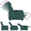 vidaXL Sill&oacute;n reclinable el&eacute;ctrico tela verde oscuro