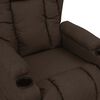 vidaXL Sill&oacute;n elevable tela marr&oacute;n oscuro