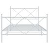 vidaXL Estructura cama sin colch&oacute;n con estribo metal blanco 107x203 cm