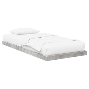 vidaXL Estructura de Cama de Suelo Gris Concreto 75 x 190 cm