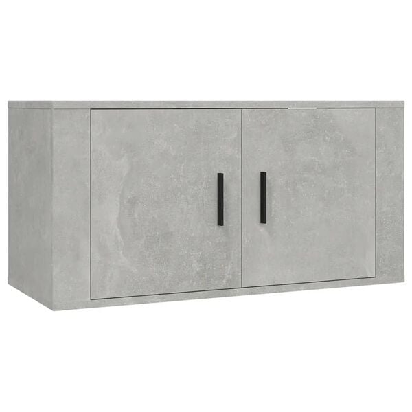 vidaXL Mueble para TV de pared gris hormig&oacute;n 80x34,5x40 cm