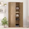 vidaXL Vitrina Roble artisan 80 x 35 x 180 cm Madera contrachapada