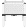 vidaXL Jardinera con patas PP blanco 40x40x42 cm