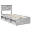 vidaXL Estructura de cama Concreto 90 x 200 cm Madera de pino macizo
