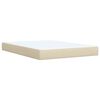 vidaXL Cama box spring con colch&oacute;n tela color crema 140x200 cm