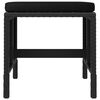 vidaXL Set comedor de jard&iacute;n 6 pzas con cojines rat&aacute;n sint&eacute;tico negro