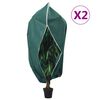 vidaXL Cubiertas para plantas con cremallera 2 uds 70 g/m&sup2; 3,93x3 m