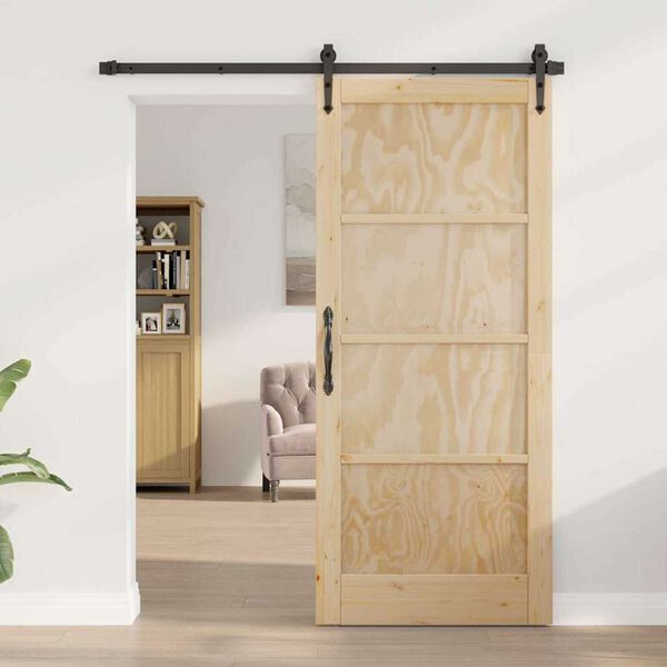 vidaXL Puerta Corredera ORKDAL Marrón 86 x 211 cm