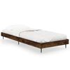 vidaXL Estructura cama sin colch&oacute;n madera roble ahumado 75x190 cm