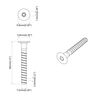 vidaXL Tornillo de cabeza cap 2 pcs Plateado M7 x 40 mm Acero