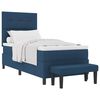 vidaXL Cama tipo Box Spring con cabecera Azul 80 x 200 cm tela