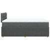 vidaXL Cama box spring con colch&oacute;n tela gris oscuro 120x200 cm
