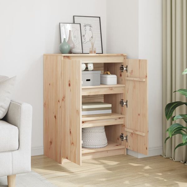 vidaXL Aparador madera maciza de pino 60x36x84 cm