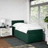 vidaXL Cama box spring con colch&oacute;n terciopelo verde oscuro 90x200 cm