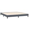 vidaXL Cama box spring con colch&oacute;n terciopelo gris oscuro 180x220 cm