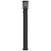 vidaXL L&aacute;mpara de suelo de exterior con enchufe acero negro 110 cm
