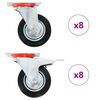 vidaXL Ruedas giratorias 16 unidades 100 mm
