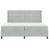 vidaXL Cama tipo Box Spring con LED Gris Claro 200 x 200 cm Terciopelo