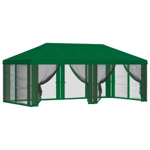 vidaXL Funda de Gazebo con Paredes Laterales Verde 600,5 x 300,5 cm