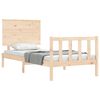 vidaXL Estructura de cama individual con cabecero madera maciza