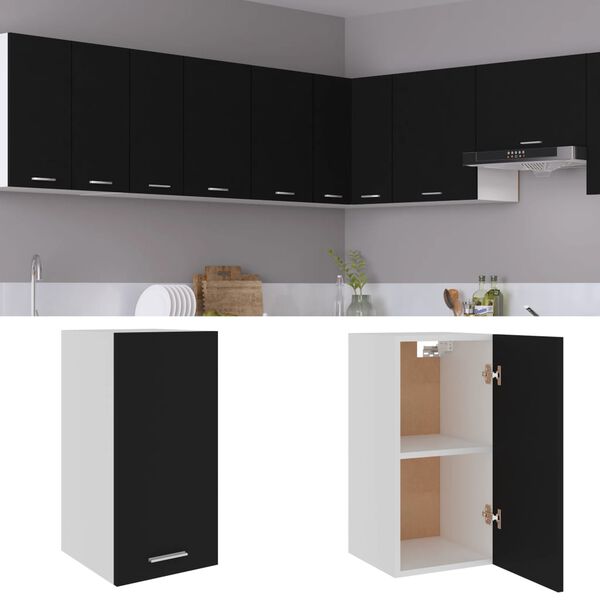 vidaXL Armario colgante cocina &ldquo;Lyon&rdquo; madera ingenier&iacute;a negro