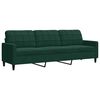 vidaXL Juego de sof&aacute;s con cojines 2 piezas terciopelo verde oscuro