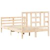 vidaXL Estructura de cama de matrimonio con cabecero madera maciza