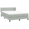 vidaXL Cama box spring con colch&oacute;n terciopelo gris claro 160x220 cm