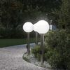 vidaXL Balizas de luz con toma de corriente, 3 unidades, 80 cm, acero inoxidable, IP44