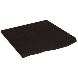 vidaXL Estante pared madera roble tratada marr&oacute;n oscuro 60x60x(2-4) cm