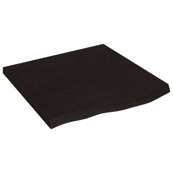 vidaXL Estante pared madera roble tratada marr&oacute;n oscuro 60x60x(2-4) cm