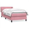 vidaXL Cama box spring con colch&oacute;n terciopelo rosa 100x220 cm