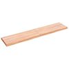 vidaXL Estante pared madera roble tratada marr&oacute;n claro 140x30x(2-4) cm