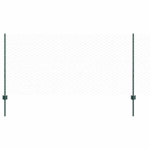 vidaXL Valla hexagonal con poste 25 x 1 m Acero recubierto de PVC
