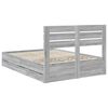 vidaXL Estructura de cama Gris Sonoma 140 x 200 cm Madera Ingenieril