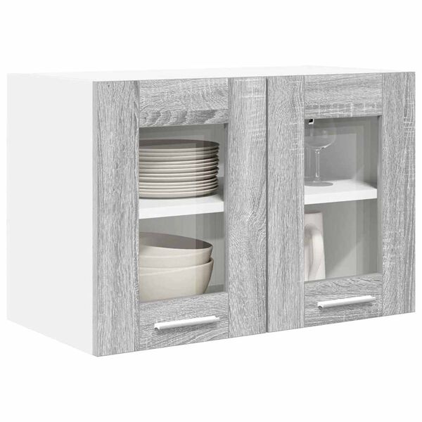 vidaXL Mueble colgante con almacenamiento Gris Sonoma 60 x 31 x 40 cm